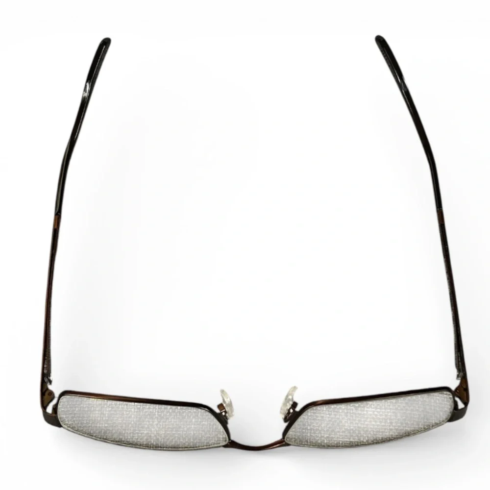 NASCAR NCO 1002 Unisex Eyeglasses Frames BWN DT 55•17•135 Rectangular Wire Rim - Picture 10 of 15